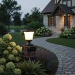 Solar Pillar Lights – 100 Lumen, 6 LED, Garden Post & Patio – Lifestyle 1