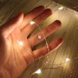 Battery Operated Fairy Lights Warm White 40 Micro LEDs Ultra Fine Wire : close up od LED