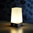 Battery Operated Table Lamp on table top turned on