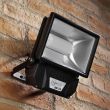 led flood light on wall in daylight