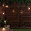 Outdoor Festoon Lights Connectable Frosted Bulb draped on wall