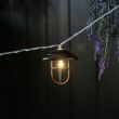 Outdoor Metal Lantern Battery Fairy Lights, 10 Warm White LEDs