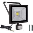 Led Security Light 30W mounted on wall in rain