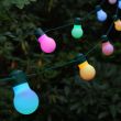 Smart Solar Party Lights 20 LED Colour Changing used as decoration in garden