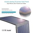 Solar Charger 14w Portable Solar Panel outide hiking