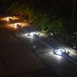 Solar Ground Lights - 2 pk - Showing these lights can also be used on a wall