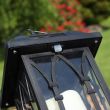 Black Solar Candle Lantern 27cm : hanging 