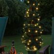 Solar Powered Firefly String Lights 100 Warm White in garden on tree