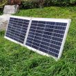 Solar Powered Water Pump - 100W | 4150 LPH | Battery Backup Showing solar panels