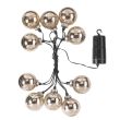 Battery Operated Christmas Lights Stellar Baubles Gold 