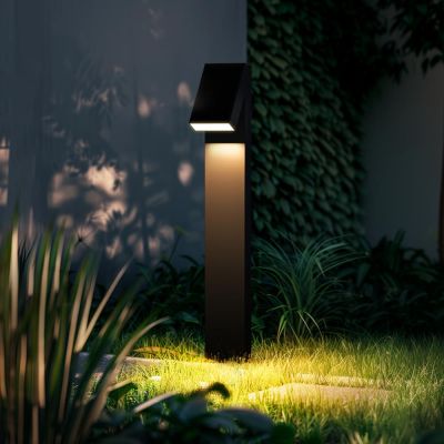 Solar Garden Bollard Light – Aluminium, 500 Lumen with 4 Adaptive Modes (ALS)