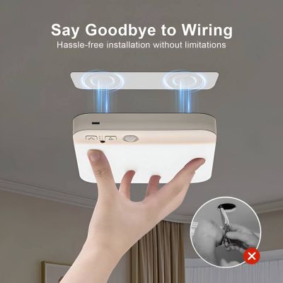 PowerBee MotionSense Pro Rechargeable Ceiling Light - 5200mAh Battery, 3 Color Modes, Motion Sensor