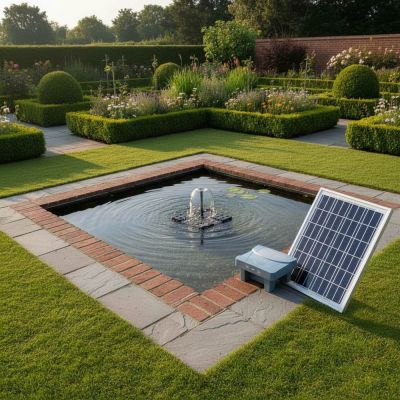 1800 LPH Pond Filter 40W - Formal Pond Lifestyle