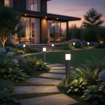 Saturn PIR Solar Post Light – Motion Sensor Garden Light
