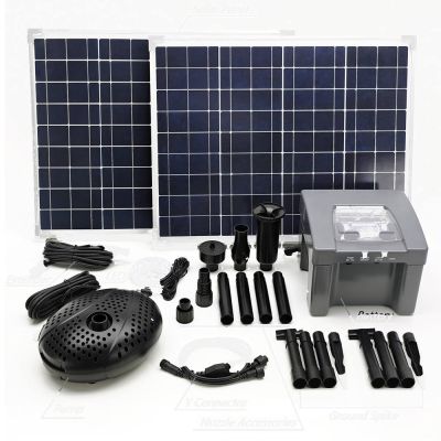 100W Solar Pond Pump 3950 LPH - Full Kit (Text-Free)