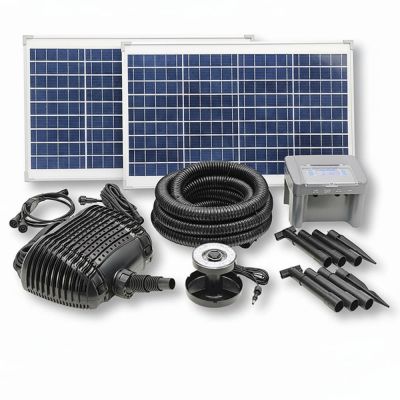 3500 LPH Solar Waterfall Pump 80W - Full Kit with Battery Backup
