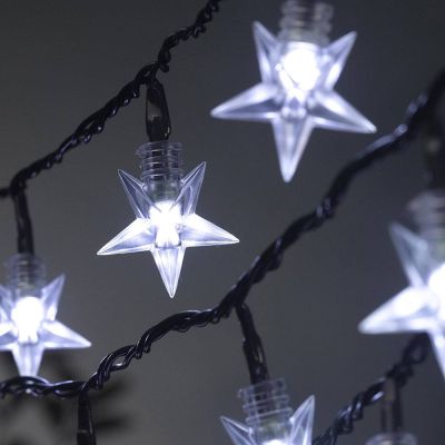 Battery Operated Fairy Lights 100 White Stars