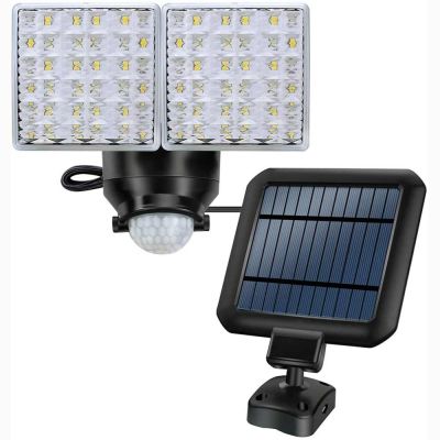 1200 Lumen Solar Led Security Lights showing head and panel