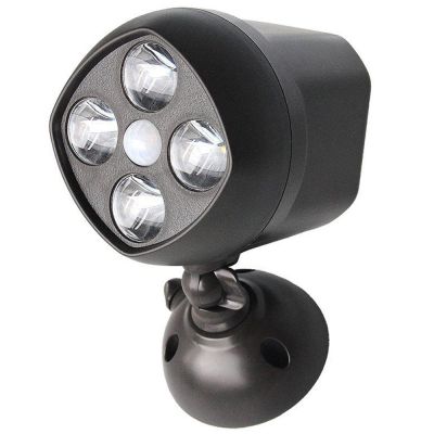 Battery Operated Security Light 4 x 3W LED - 600 lumens black front