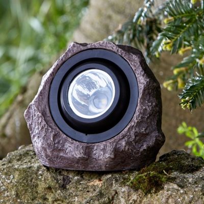 Jumbo Rock Spotlight solar powered in garden