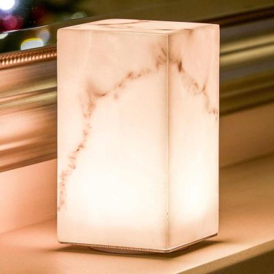 Marble Battery Operated Lamp near bedside