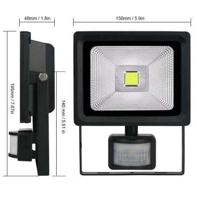 Security Lights 20W Front & side view