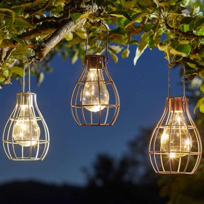 Smart Solar Eureka Firefly Lanterns - 3 Pk hanging in tree