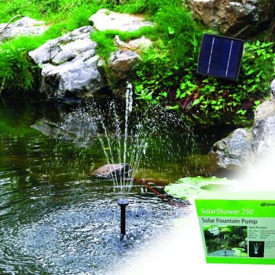 Solar Water Fountain SolarShower 250 in pond
