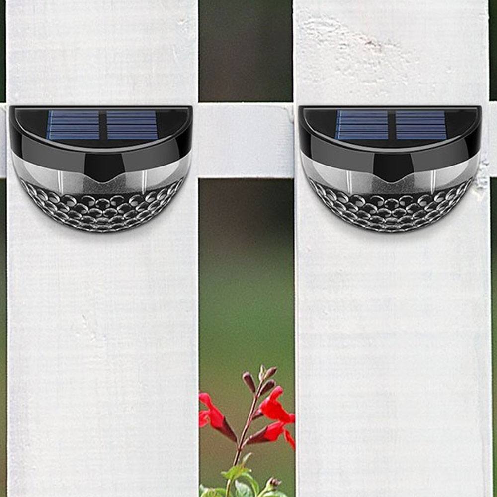 Eclipse Outdoor Solar Wall Light on Fence