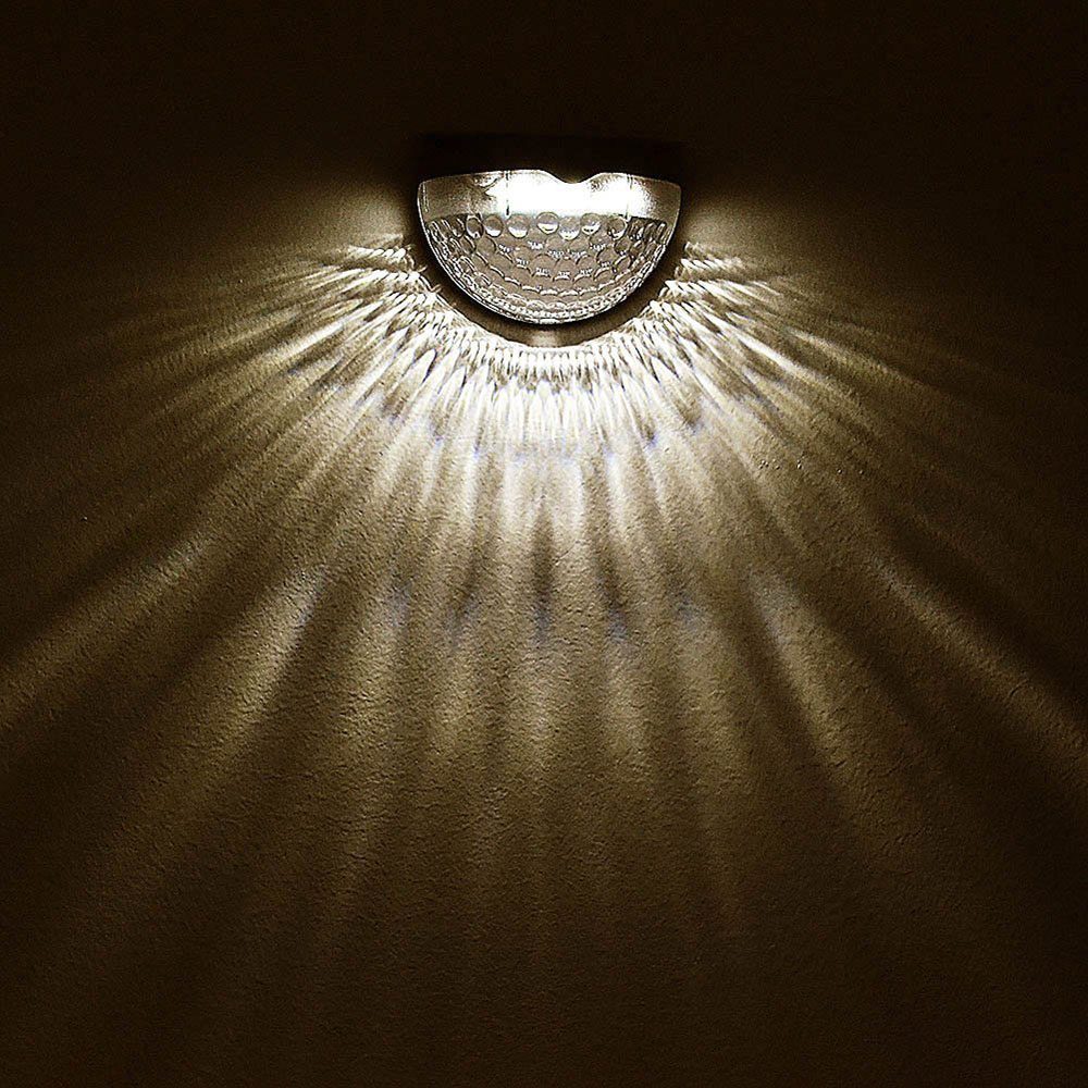 Eclipse Outdoor Solar Wall Light : night time
