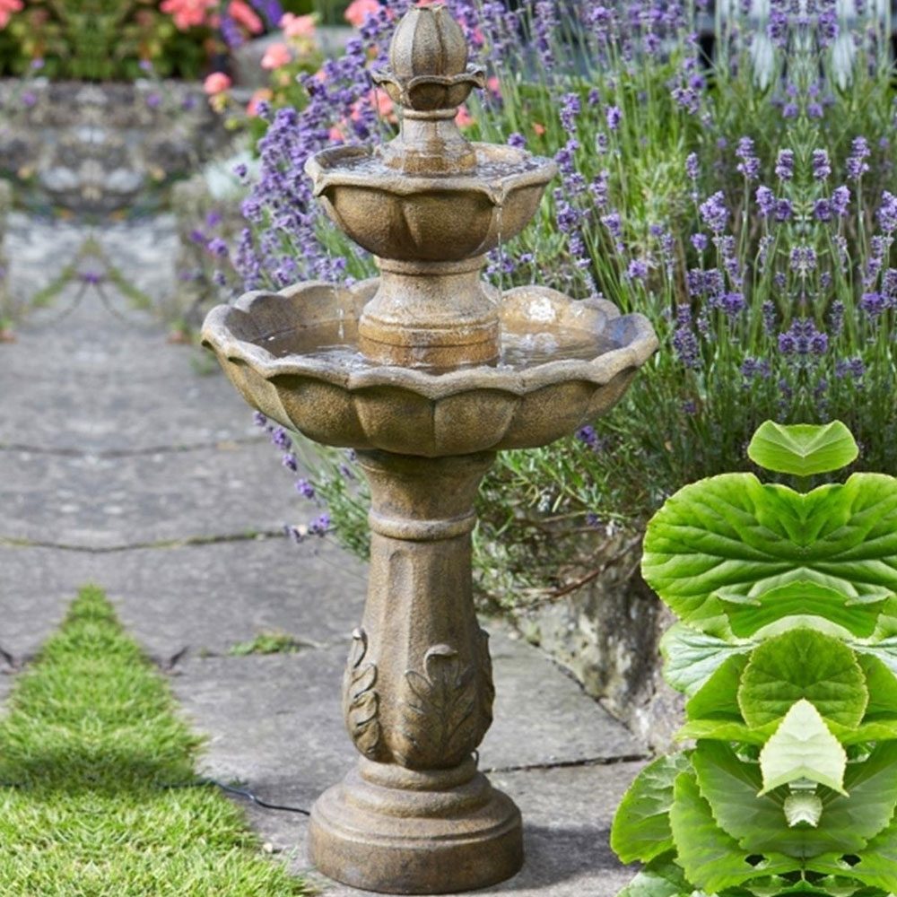 Kingsbury 3 Tier Solar Garden Water Feature Fountain