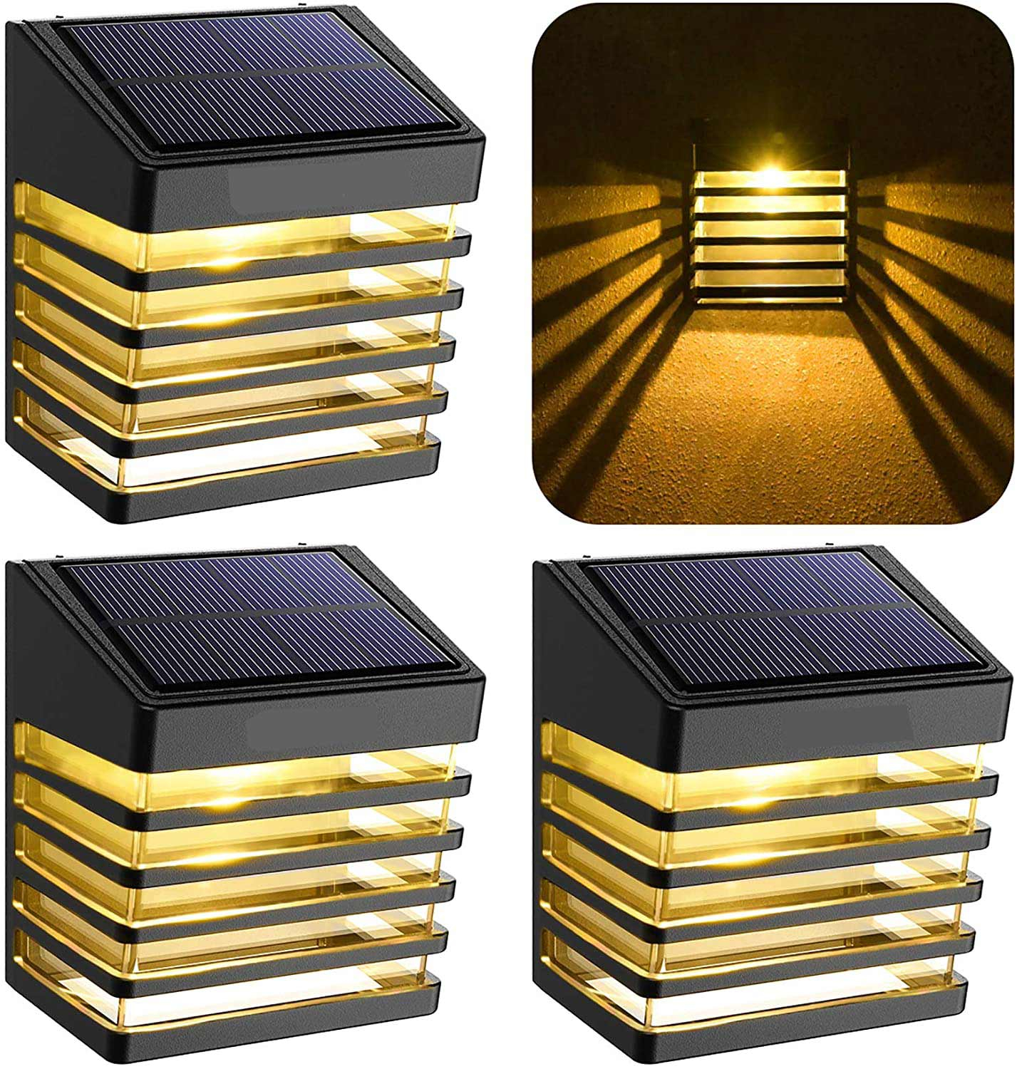 Outdoor Solar Fence Lights (4 Pack)