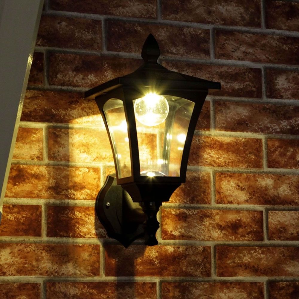 Outdoor Solar Wall Light , Warm White on full bright mode
