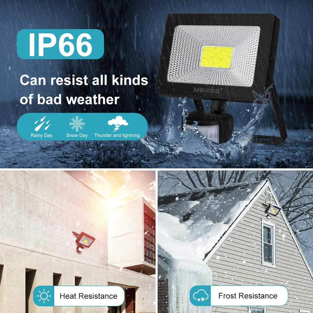 Led Security Light 50W showing IP 66 rating