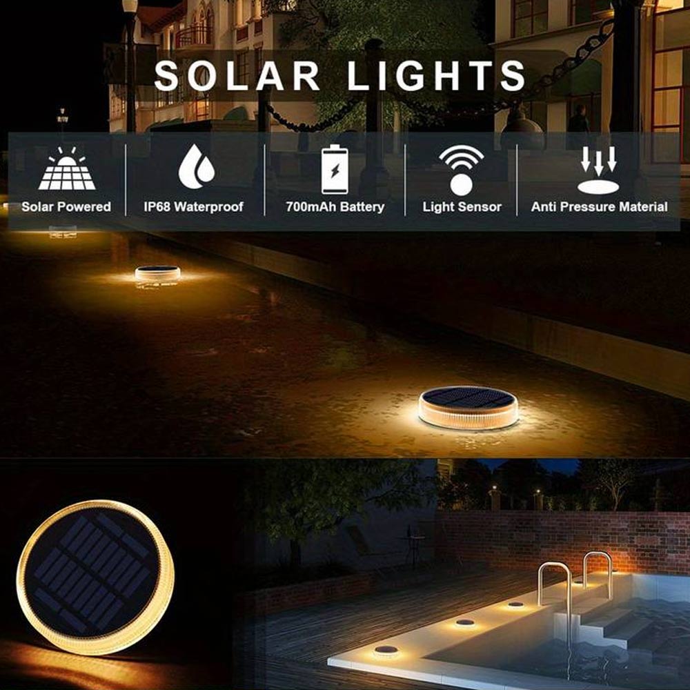 Premium Solar Decking Lights | 20 Lumens | 4-Pack | PowerBee
