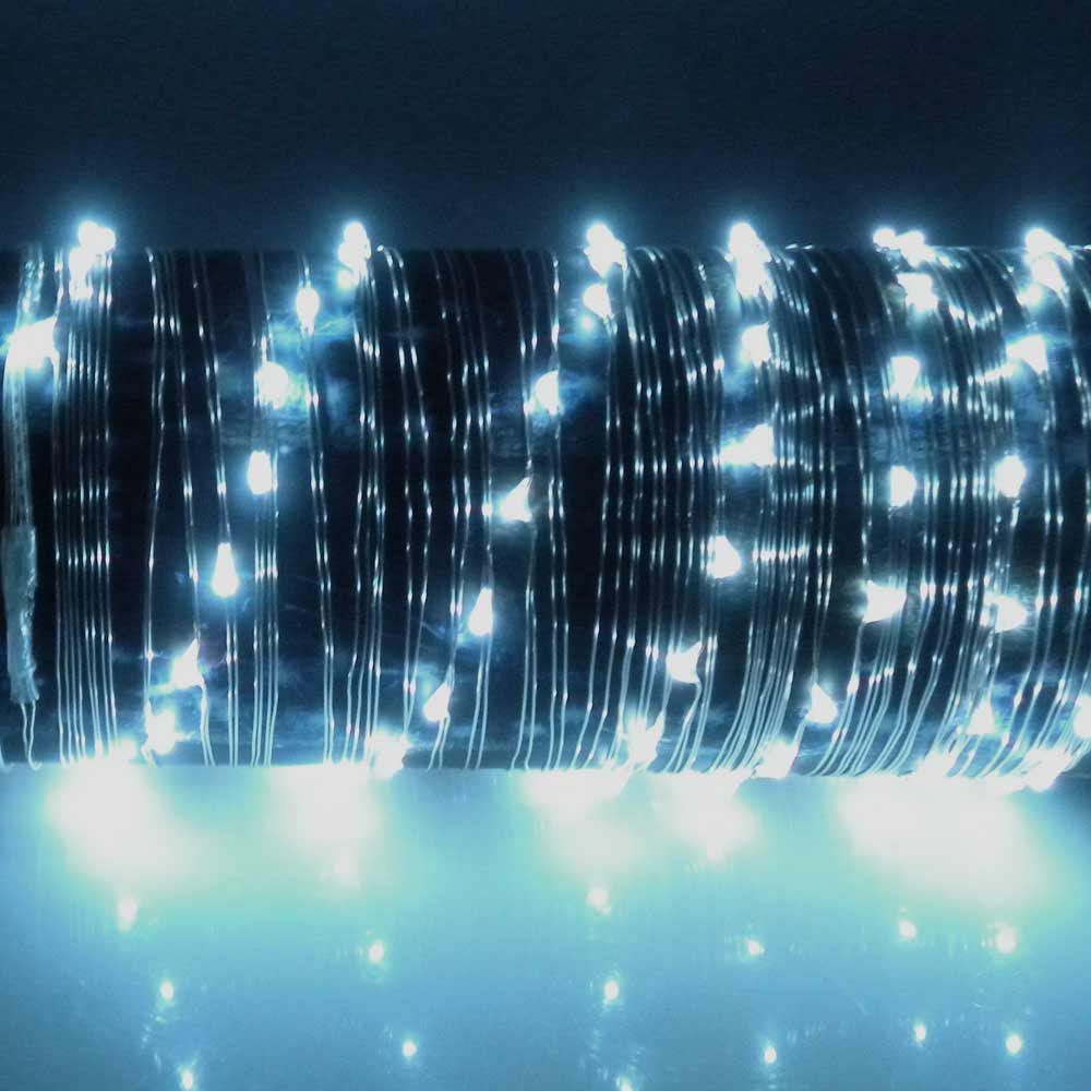 Solar Firefly Lights 100 White close up of leds