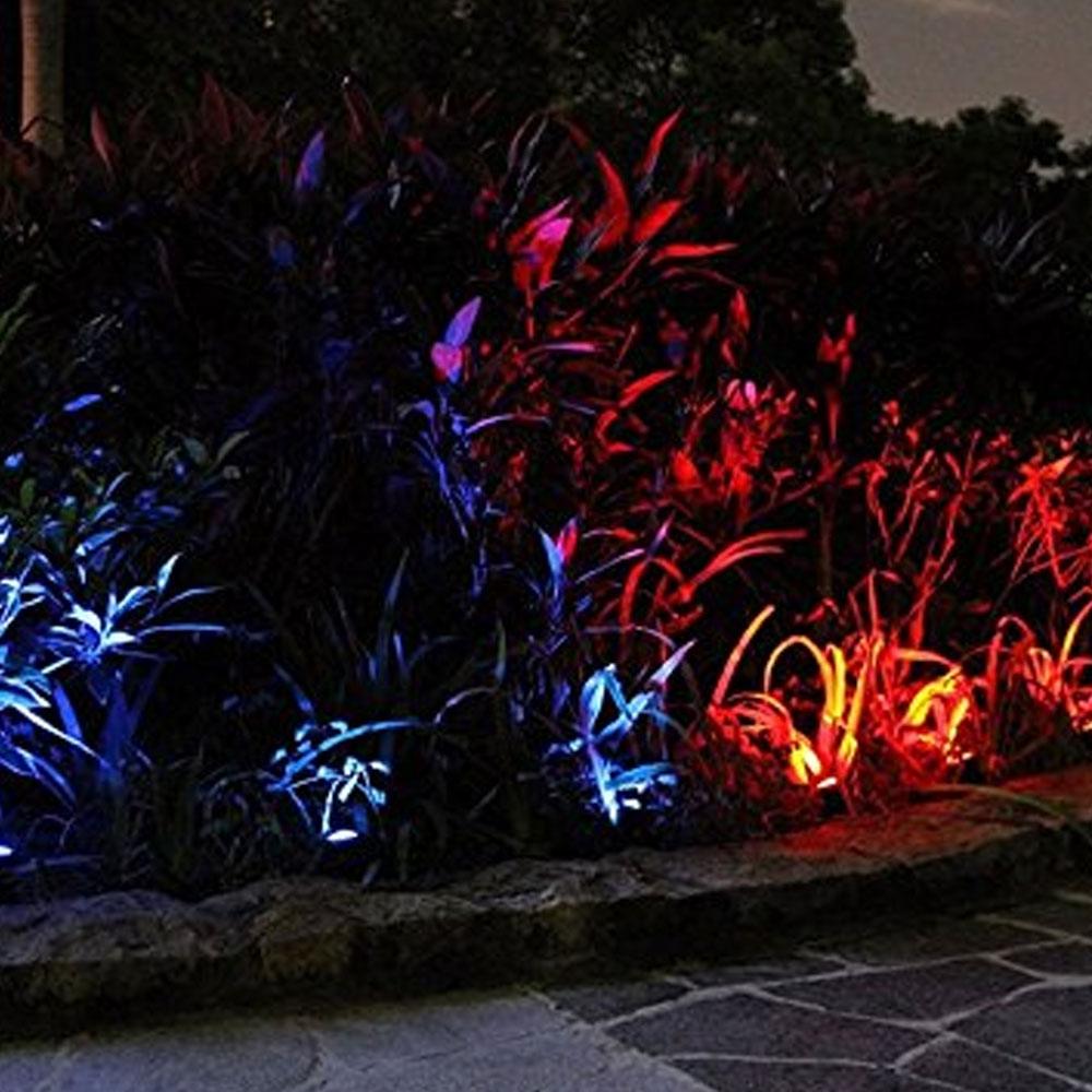 Colour Changing Solar Pond Light - used as spotlight