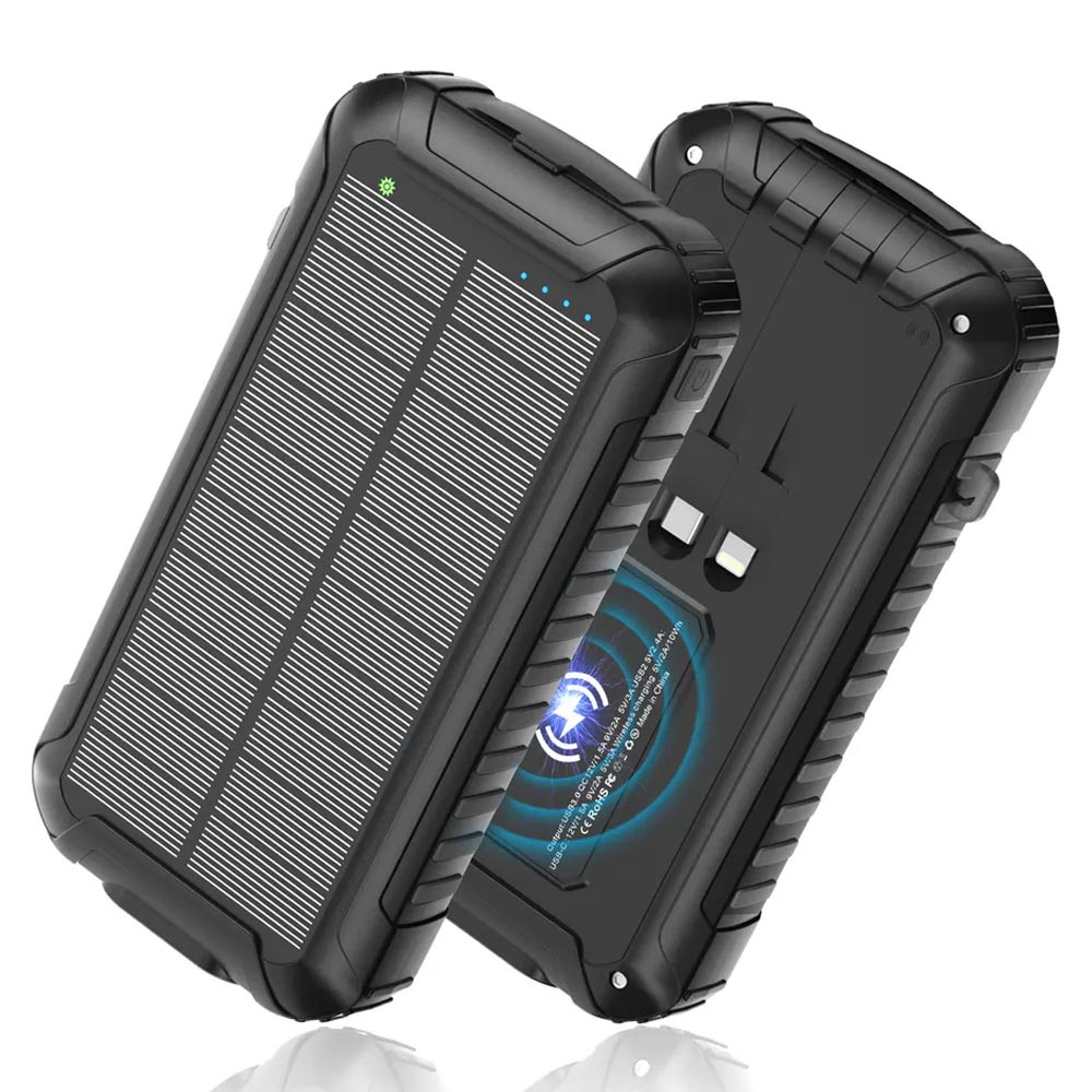 wireless charger solar power bank