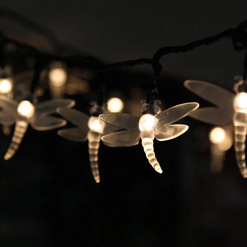 Solar Powered Multi Function Dragonfly Fairy Lights