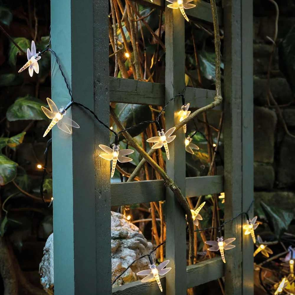 Solar Powered Multi Function Dragonfly Fairy Lights