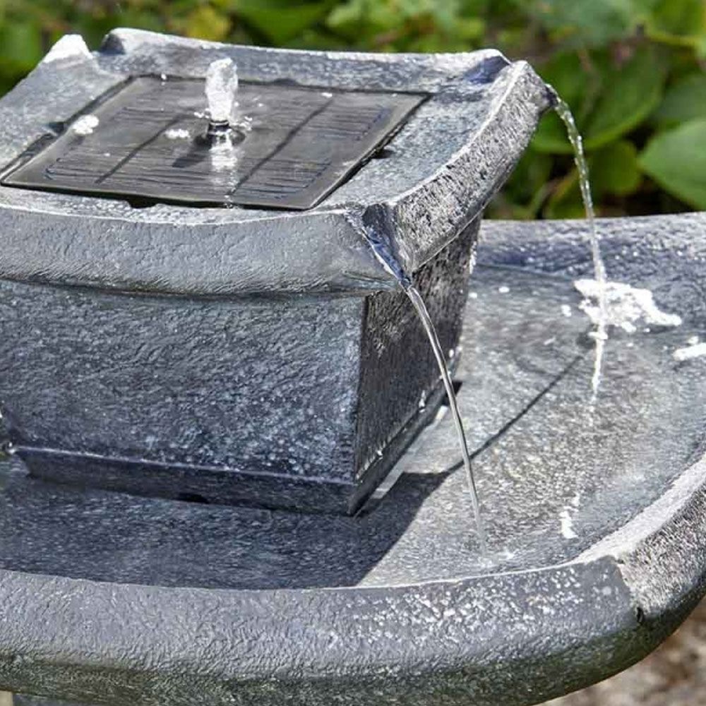 Solar Powered Pagoda Water Feature close up