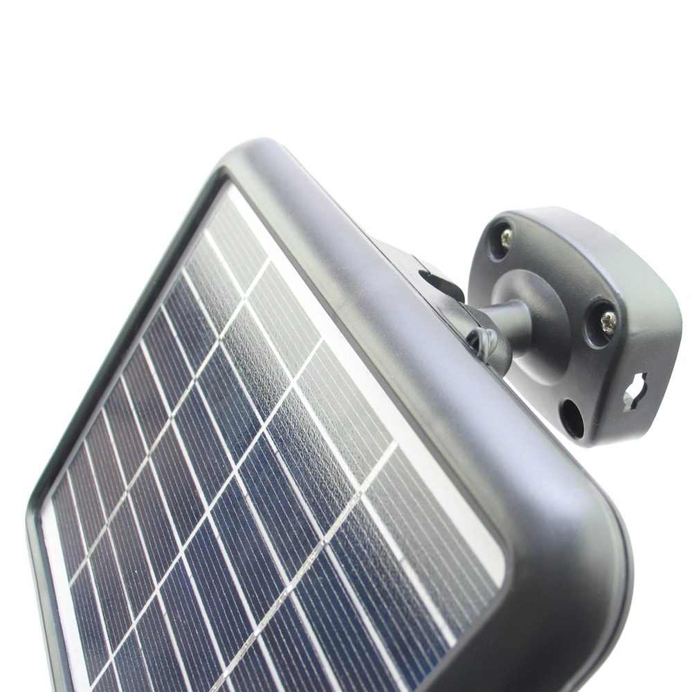 Solar Powered Shed Light with Remote Control & Timer panel close up
