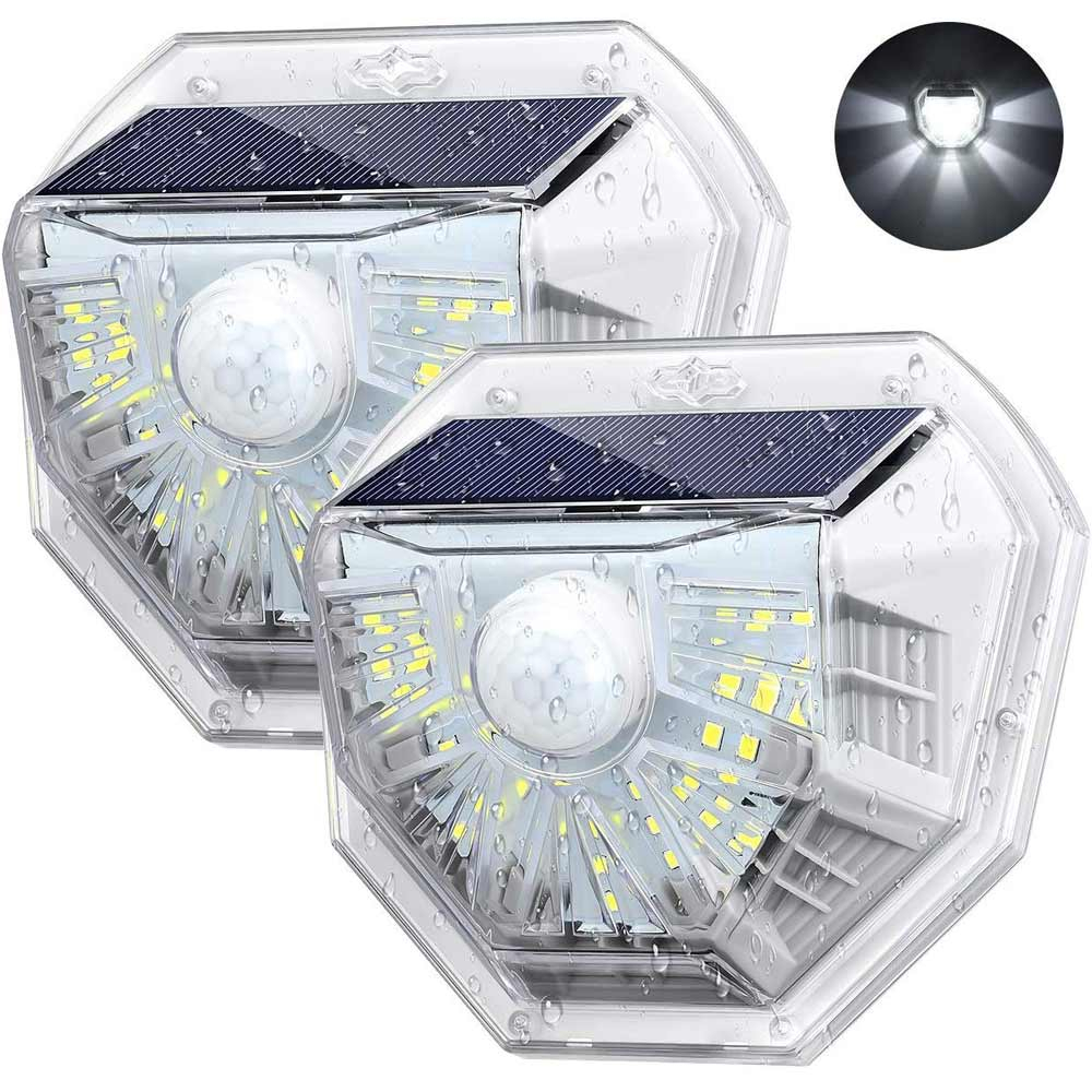 Solar Powered Stair Wall Fence Lights showing 2 pack