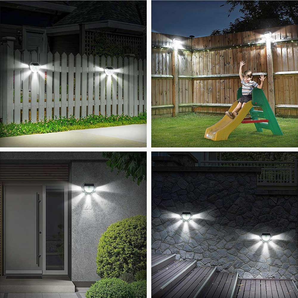 Solar Powered Stair Wall Fence Lights