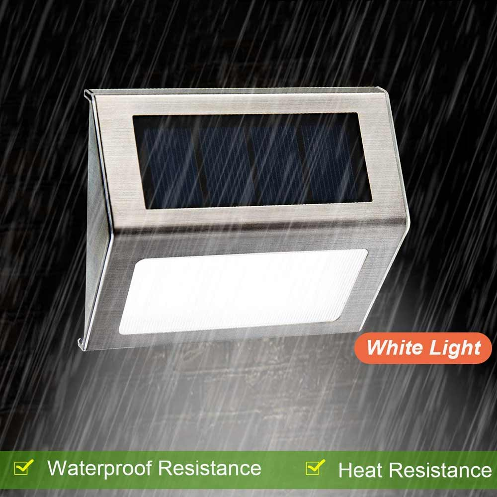 Solar Stair Lights showing weatherproof features