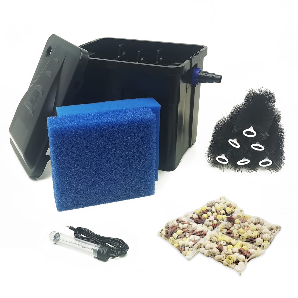 UV Pond Filter Box – 5W UVC Clarifier with 4-Stage Filtration for Ponds up to 8,000L