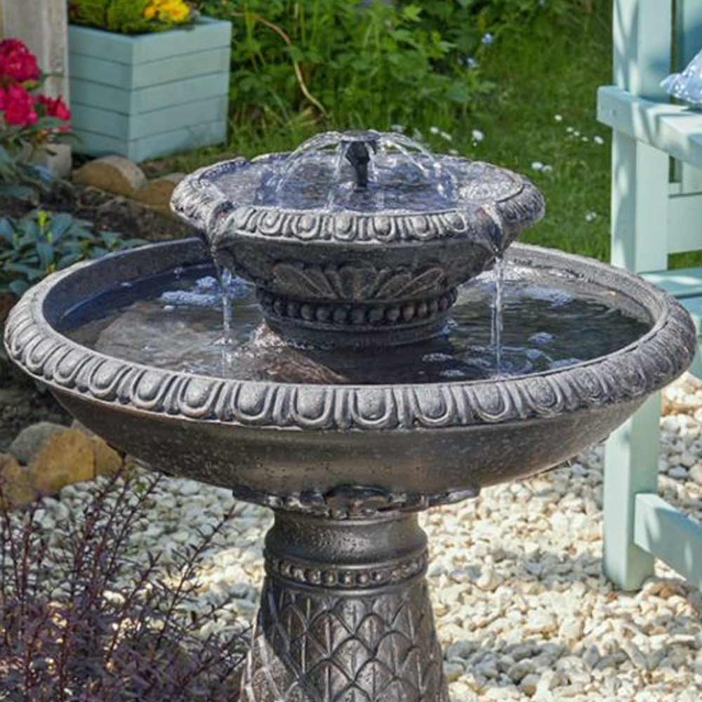 Versailles 2 Tier Solar Garden Water Fountain