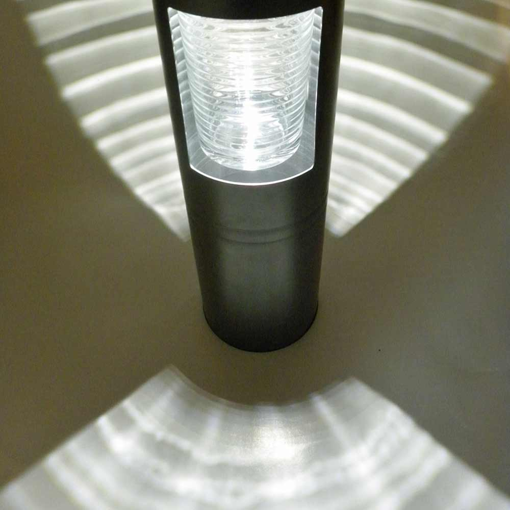 Vestal 365 Solar Powered Bollard Light showing dispersal of light