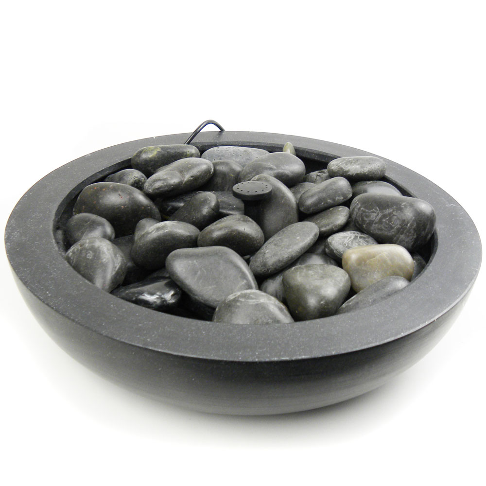 Black Stone Water Feature Bowl 34 / 44 / 54 cm