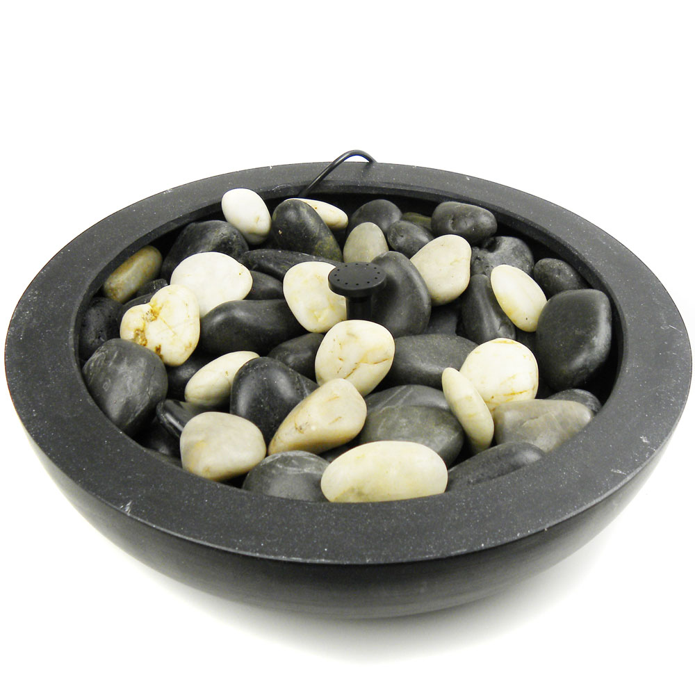Black Stone Water Feature Bowl 34 / 44 / 54 cm